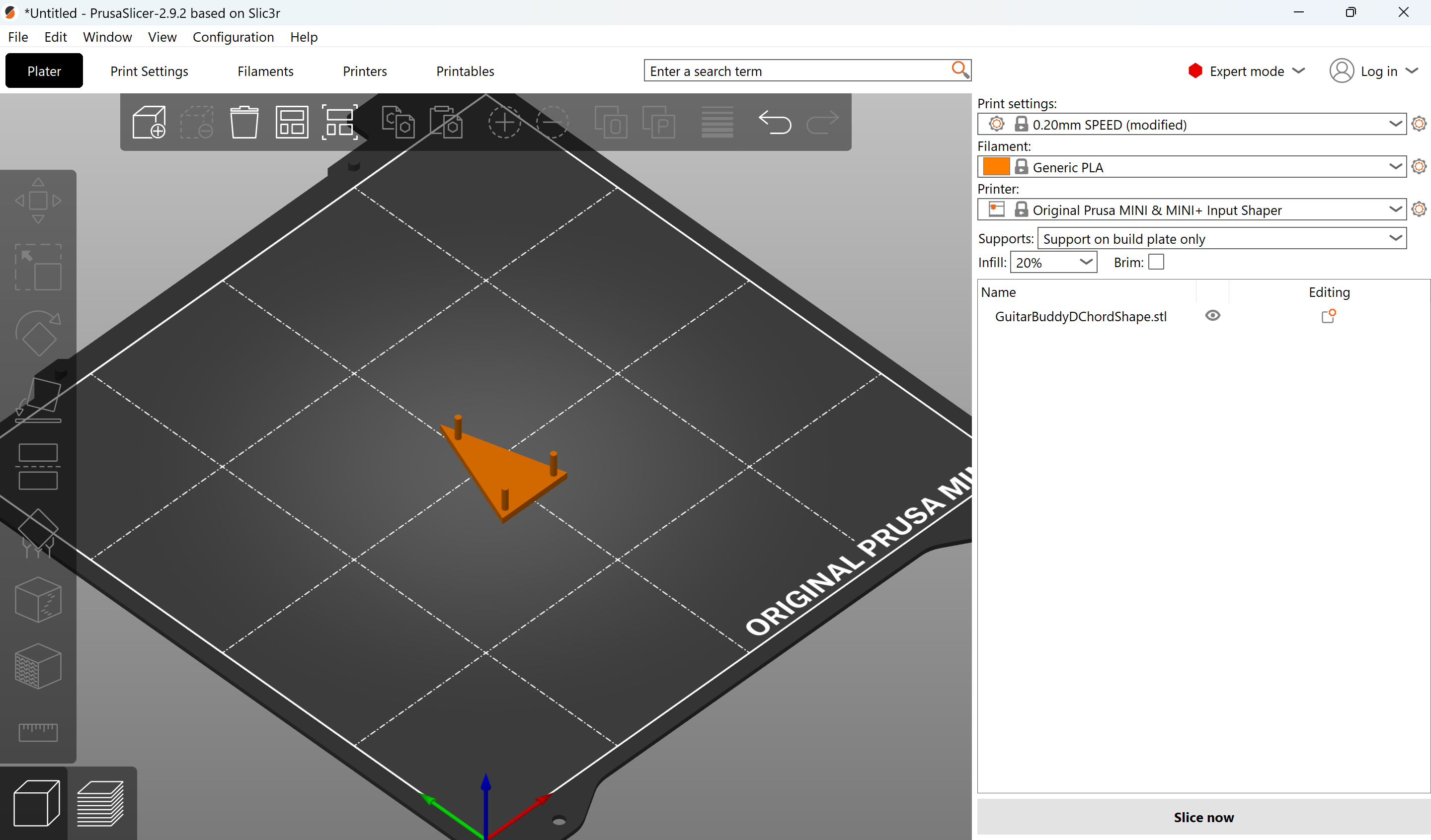 D Chord Shape in Slicer